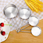 Stainless Steel Measuring Cup 4 pieces of Set Seasoning Spoon Powder Spoon Coffee Measuring Cup Kitchen Baking Gadget