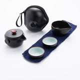 TANGPIN black crockery ceramic teapot gaiwan tea cup porcelain gaiwan tea sets portable travel tea sets drinkware