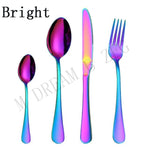 More choices 5pcs/set 4pcs/set stainless steel flatware set food grade silverware cutlery set utensils include knife fork spoon