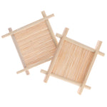 Natural Wooden Bamboo Soap Dish Wooden Soap Tray Holder Storage Soap Rack Plate Box Container For Bath Shower Plate Bathroom