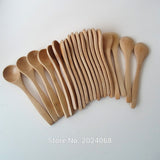 10Pcs/Set 5.1inch Wooden Spoon Ecofriendly Tableware Bamboo Scoop Coffee Honey Tea Spoon Stirrer JA55