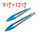 Kitchen Tongs Set BBQ Tools Stainless Steel Cooking Tongs With Silicone Tips Barbecue Cooking Salad Grilling Frying Kitchen Tool