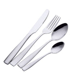 Luxury Black Flatware Set 24Pcs Cutlery Sets Gold Restaurant  Flatware Stainless Steel Tableware Square silverware Set
