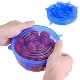 Universal Food Silicone Cover Lids 6 Pack Flexible Silicone Bowl Covers for Bowl Jar Glassware Kitchen Strench Lids Dropshipping