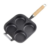 6-hole Omelet Pan for Burger Eggs Ham PanCake Maker Frying Pans Creative Non-stick Wok No Oil-smoke Breakfast Grill Cooking Pot