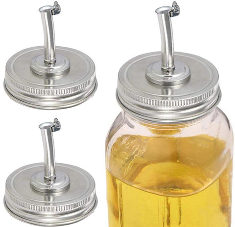 2Pcs Caps for 70mm Mason Jar Lids Pour Spout Oil Bottle Cover Silicone Washer Cap Reusable Leak Proof Wear-resistant Can Cover