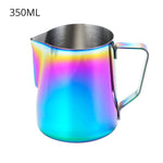 Milk Steaming & Frothing Pitcher, Stainless Steel Non-Stick Milk Jug Pull Flower Cup Perfect For Coffee Cappuccino Latte Art