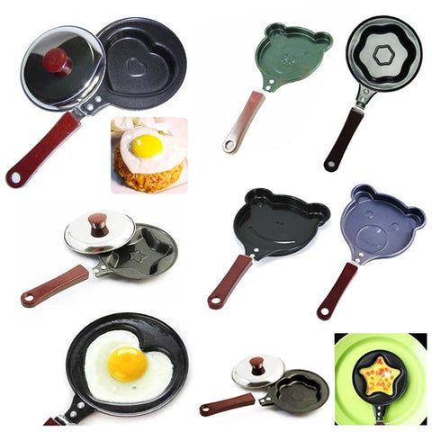 Multi-styles Non-stick Mini Egg Pan DIY Omelette Pancakes Mold Handheld Egg Fryer Skillet Cooking Accessories Kitchen Tools 1 PC