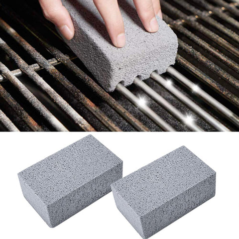 2Pcs BBQ Grill Cleaning Brick Block Barbecue Cleaning Stone BBQ Racks Stains Grease Cleaner BBQ Tools Kitchen Decorates Gadgets