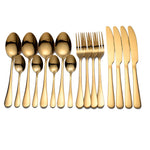 Tablewellware Black Tableware Stainless Steel Cutlery Forks Knives Spoons Kitchen Dinner Set Fork Spoon Knife Set 16 Pcs