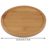 Bamboo Round Square Bowls Plates For Succulents Pots Trays Base Stander Garden Decor Home Decoration Crafts