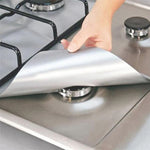 2pcs or 4pcs 27 * 27cm reusable sheet gas stove protective pad Black Silver gas stove protector